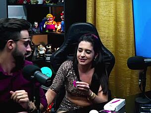 sexo no podcast, ela tirou o pau