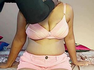 Amateur Sucks Big Natural Tits In Loving Style