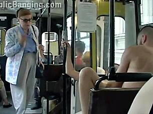 Extreme Risky Public Sex on Transportation with Couple Banging in Front of All Passengers in Wild Outdoor Action.