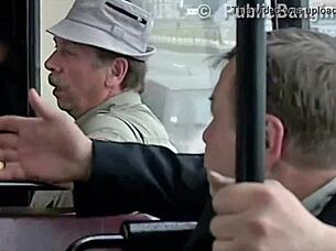 Extreme Risky Public Sex on Transportation with Couple Banging in Front of All Passengers in Wild Outdoor Action.