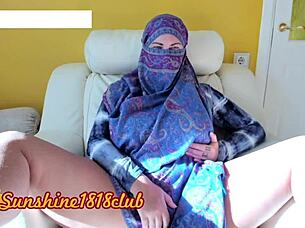 Persian Wife In Hijab Shows Big Tits On Webcam