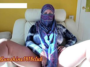 Persian Wife In Hijab Shows Big Tits On Webcam