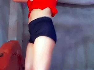 her big tits bounce while masturbating