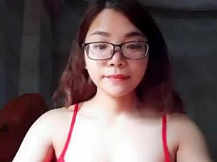 her big tits bounce while masturbating