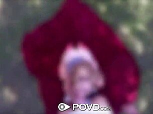 naughty blonde anya olsen gives pov deepthroat blowjob, leading to hardcore cumshot