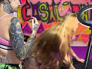 Blonde Gets Pussy Tattooed, Fucks Tattooists.