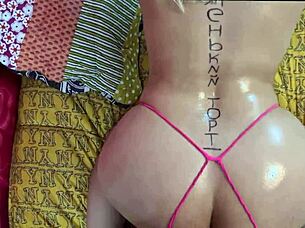 Little Cake69 gets oiled ass fucked by rico motherfucker!