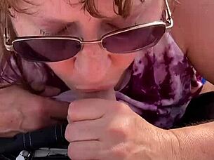 hey, outdoor blowjob with nicebigddd's natural tits 😍