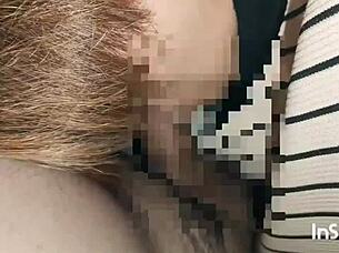 Japanese amateur couple performs outdoor blowjob and handjob in personal video