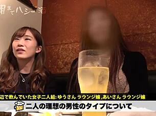 Intense asian amateurs perform powerful blowjobs ending in facials