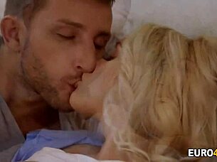 young couple explores bodies in passionate missionary and cowgirl