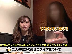 Intense asian amateurs perform powerful blowjobs ending in facials