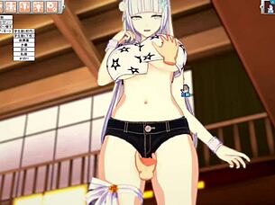 Watch This Anime Girl Get Her Big Tits Massaged And Sucked!