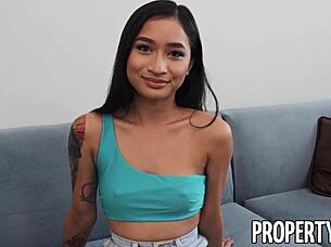 Hot Asian Tenant Bypasses Application By Fucking Landlord In Cowgirl And Bent Over Positions