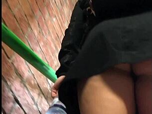 Feeling the thrill of upskirt voyeur in public outdoor skirt scenes.