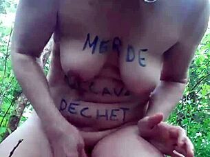 female slave in forest for bdsm session 2024 04 18