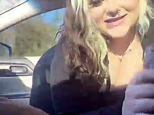 all natural big tits blonde fucks in self driving car
