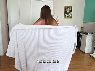 Seductive Stepsister Rides Big Ass in Homemade Fucking with Moaning Babe