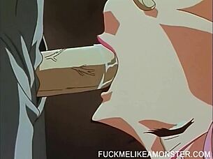 Bound Japanese Hentai Slut Endures Hardcore Railing And Blowjob From Monster