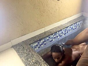 Skinny Teen Takes Dick in Ass, But Can She Handle the Pool Wrecking?