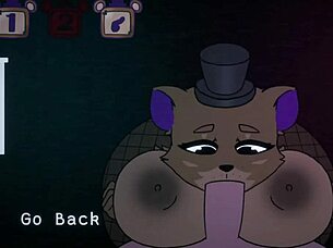 Soft pillowy mass around my member in this fnaf porn game boobjob compiliation