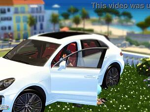 Mia Hayes Drives Porsche in Anime Adventure