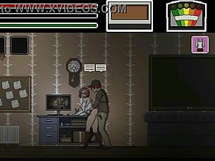 I play this hentai game with pretty lady.