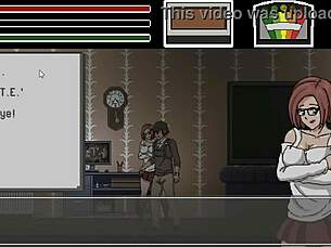 I play this hentai game with pretty lady.