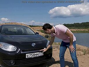 Naked men end car wash with huge gay cumshots