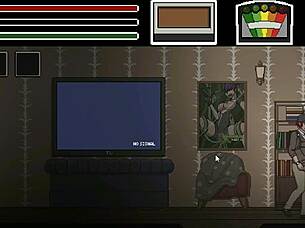 I play this hentai game with pretty lady.