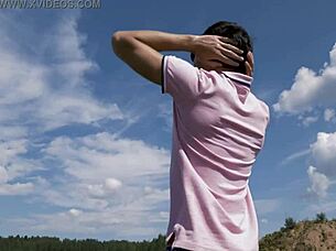 Naked men end car wash with huge gay cumshots