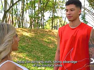 outdoor sex with my horny neighbor with big tits - danner mendez and naty delgado