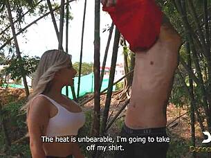 outdoor sex with my horny neighbor with big tits - danner mendez and naty delgado