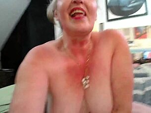 Short clip of mature goddess Dawnskye1962 smoking and kissing