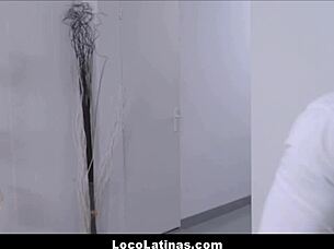 hot skinny latina chats with roommate's boyfriend in spanish