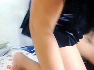 i'm a young asian student showing my pussy to internet perverts on webcam