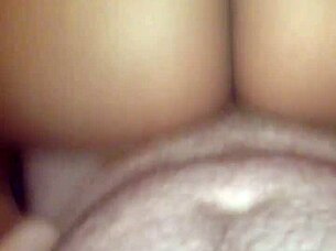 Thick latina amateur rides cock hard for creampie in ass