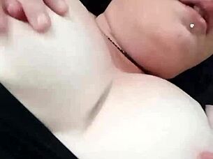 Alura Marie Baker shows tits and pussy while squirting