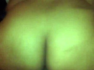 Thick latina amateur rides cock hard for creampie in ass