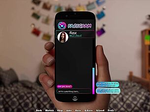 in the dorm, my horny redhead roommate with huge tits plays 3d games