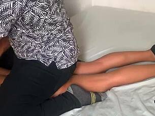 He Dominates Latina Stepsister With Erotic Massage