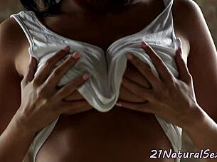 Busty euro babe masturbating and fingering solo 😍✨