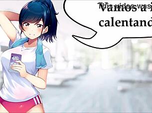 joi roleplay in gym teaches new masturbation techniques