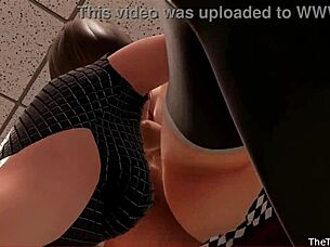 hey girl, what's the camera capturing with that group of ladyboys and futanari in this 3some scene?