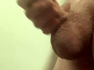 Horny employee masturbates at work, risking a cumshot in the office