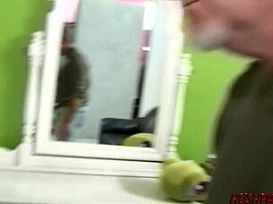 Hot Blonde Teen 18+ Sucks And Fucks Old Guy Bent Over