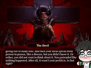 Bărbat gay se joacă sex cu Diavolul în Iad, scenă anală