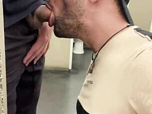 Sucking Construction Worker's Cock Until He Cums Milk!