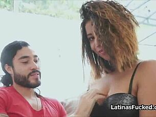 Hot latina amateur picked up on street for hardcore blowjob and fucking