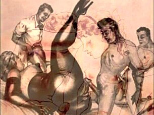 vintage erotic drawings from retro cartoons.